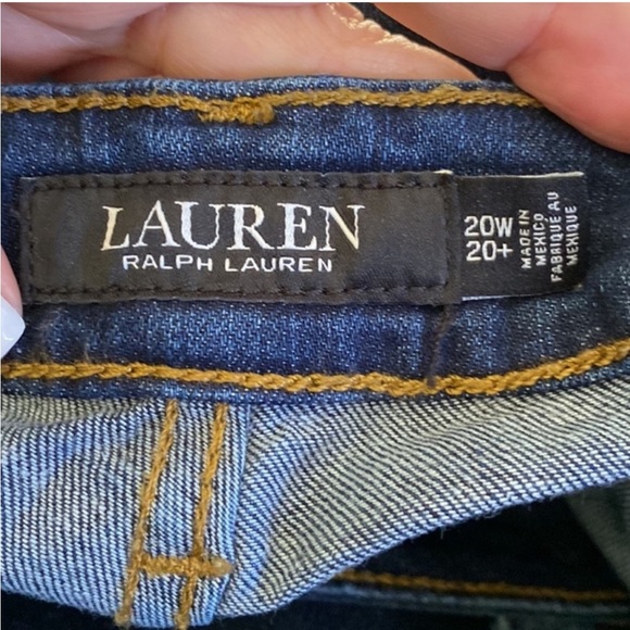 Black Label Lauren Ralph Lauren Women's Straight Leg DarkWash Zipper Fly 20W×30 - Picture 11 of 15